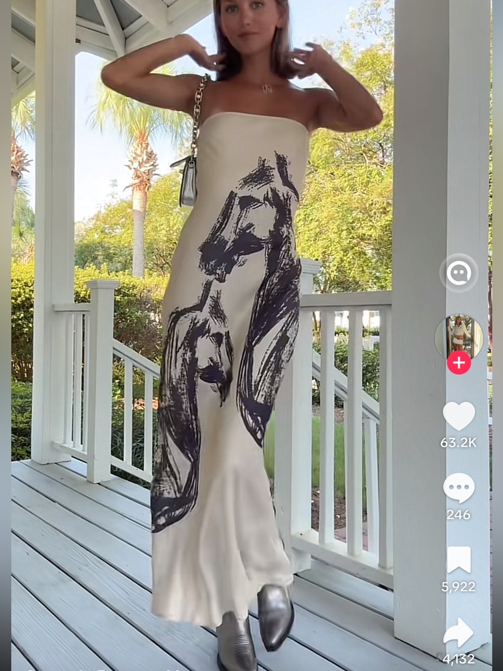 Conditions Apply Chloe Strapless Maxi Slip Dress Horse Pony - Picture 3 of 12
